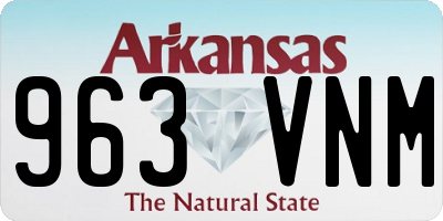 AR license plate 963VNM