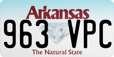 AR license plate 963VPC