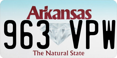 AR license plate 963VPW