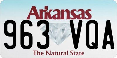 AR license plate 963VQA