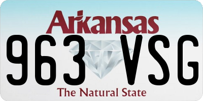 AR license plate 963VSG