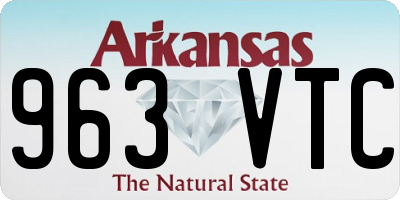 AR license plate 963VTC