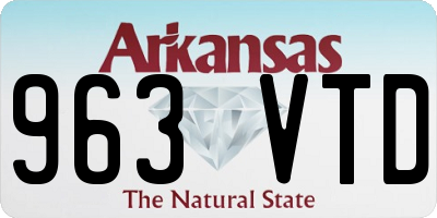 AR license plate 963VTD