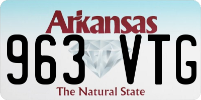 AR license plate 963VTG