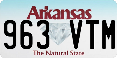AR license plate 963VTM