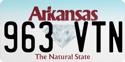 AR license plate 963VTN