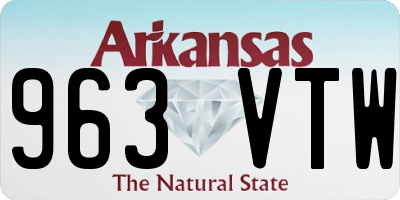 AR license plate 963VTW