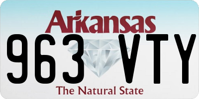 AR license plate 963VTY