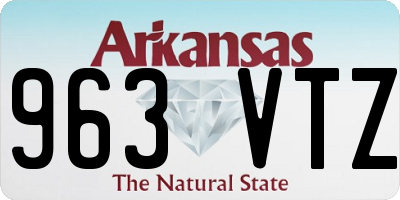 AR license plate 963VTZ