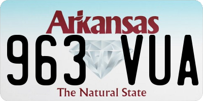 AR license plate 963VUA