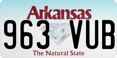 AR license plate 963VUB