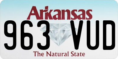 AR license plate 963VUD