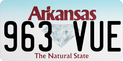 AR license plate 963VUE