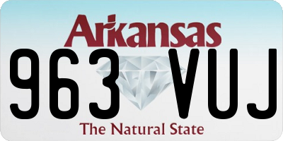 AR license plate 963VUJ