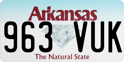 AR license plate 963VUK