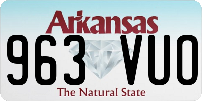 AR license plate 963VUO
