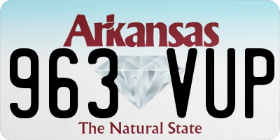 AR license plate 963VUP
