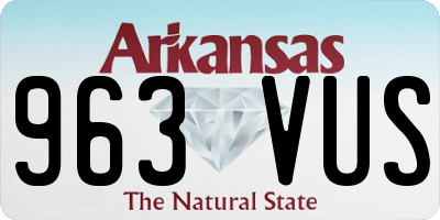AR license plate 963VUS