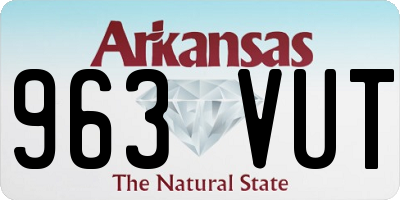 AR license plate 963VUT
