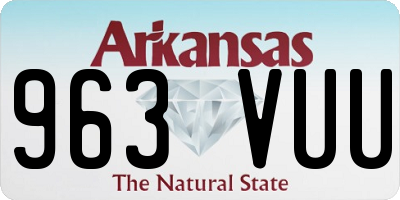 AR license plate 963VUU