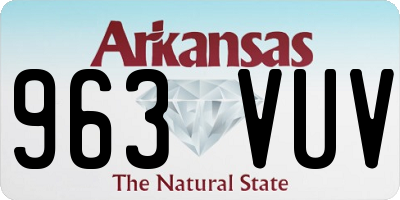 AR license plate 963VUV