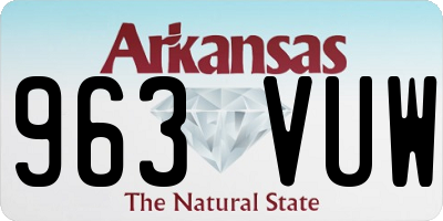 AR license plate 963VUW
