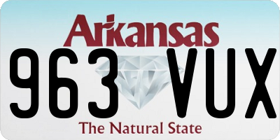 AR license plate 963VUX