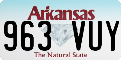 AR license plate 963VUY