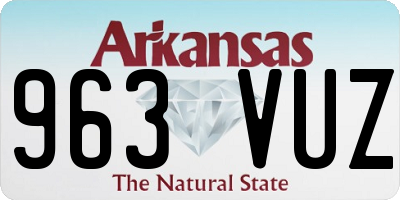 AR license plate 963VUZ