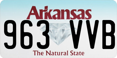 AR license plate 963VVB