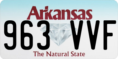 AR license plate 963VVF