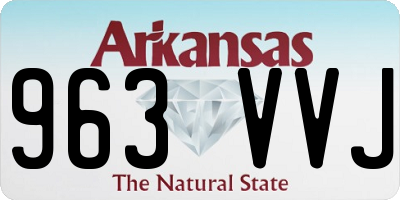 AR license plate 963VVJ