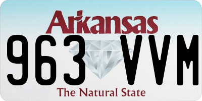 AR license plate 963VVM