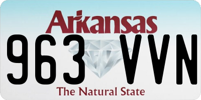 AR license plate 963VVN