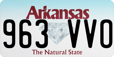 AR license plate 963VVO