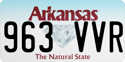 AR license plate 963VVR