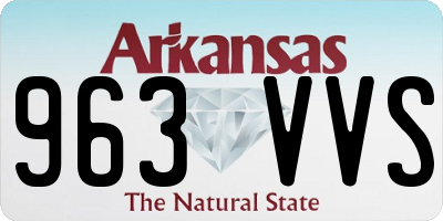 AR license plate 963VVS