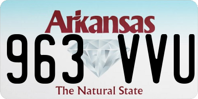 AR license plate 963VVU