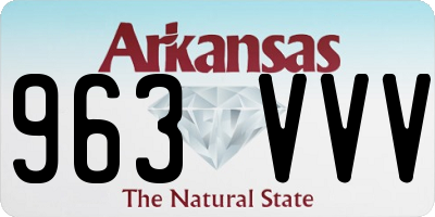 AR license plate 963VVV