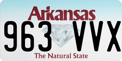 AR license plate 963VVX
