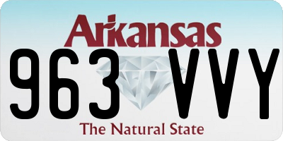 AR license plate 963VVY