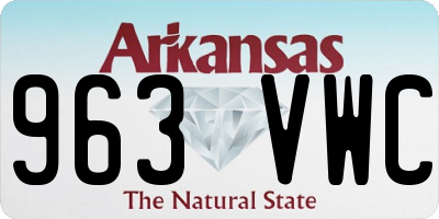 AR license plate 963VWC