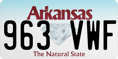 AR license plate 963VWF