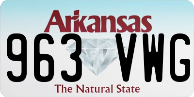 AR license plate 963VWG