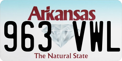AR license plate 963VWL