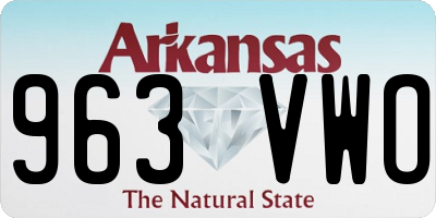 AR license plate 963VWO