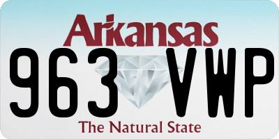 AR license plate 963VWP