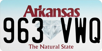 AR license plate 963VWQ