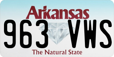 AR license plate 963VWS