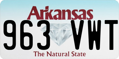 AR license plate 963VWT